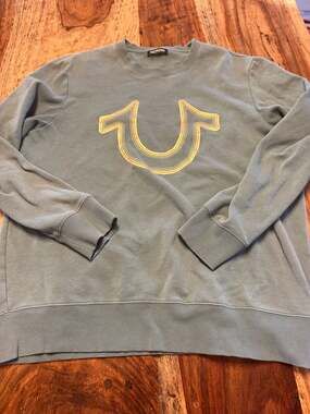 True Religion Horseshoe Logo Crewneck Sweatshirt green